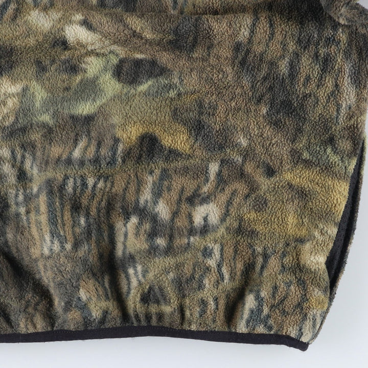 90s-00'S LLBean Realtree Camo Fleece Jacket, Made in USA, Men's XL, Vintage polyester Khaki type brown Vintage Second Hand