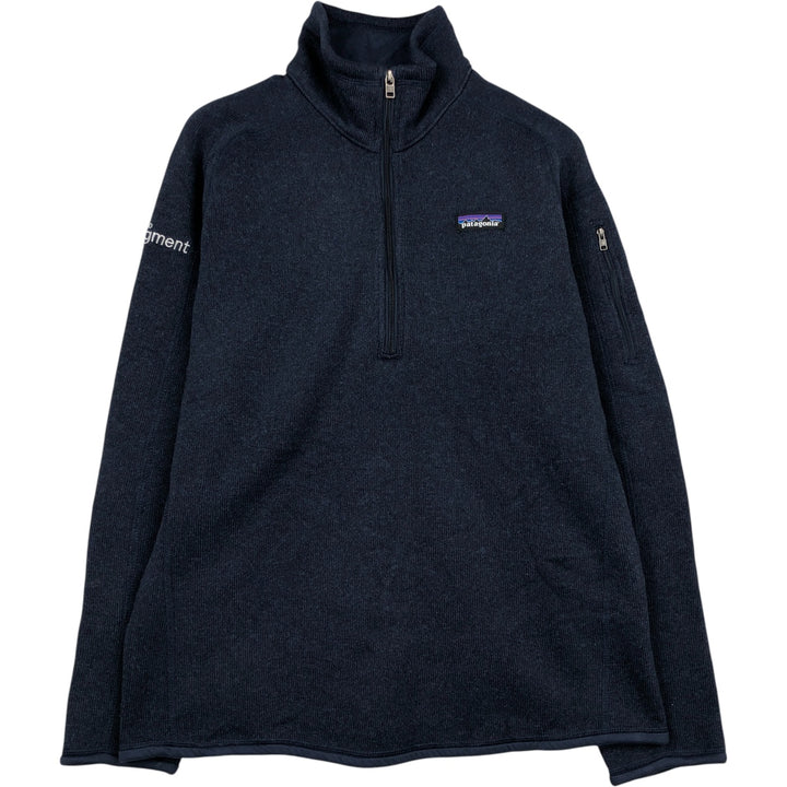 Patagonia Better Sweater Pullover 25618FA19 Half-Zip Fleece Pullover, Women's Size L recycled polyester navy blue type Vintage Second Hand