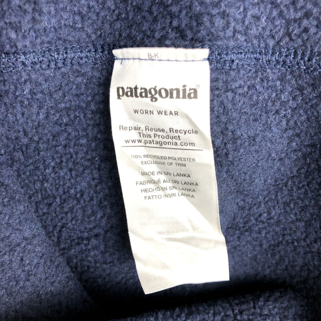 Patagonia Better Sweater Pullover 25618FA19 Half-Zip Fleece Pullover, Women's Size L recycled polyester navy blue type Vintage Second Hand