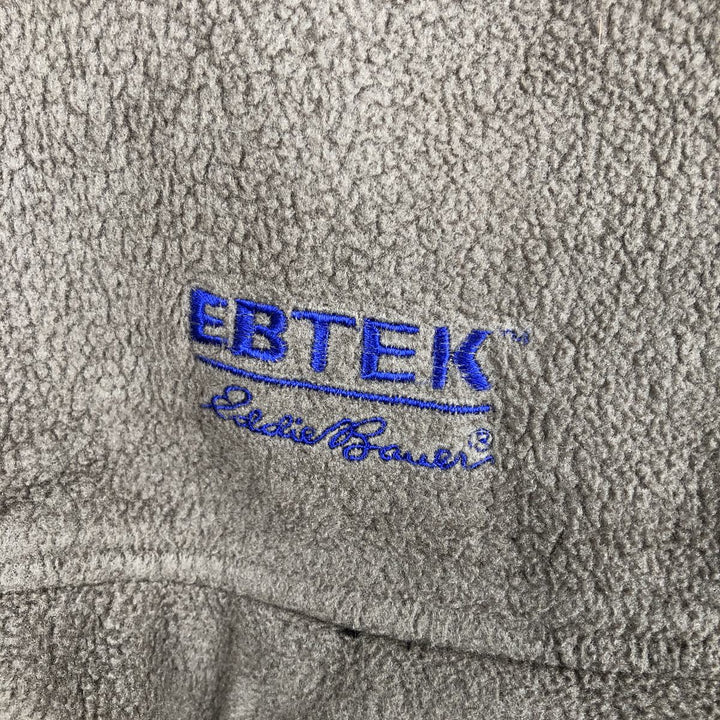 Vintage 90'S Eddie Bauer EBTEK fleece jacket, made in the USA, size L, men's polyester Beige type Vintage Second Hand