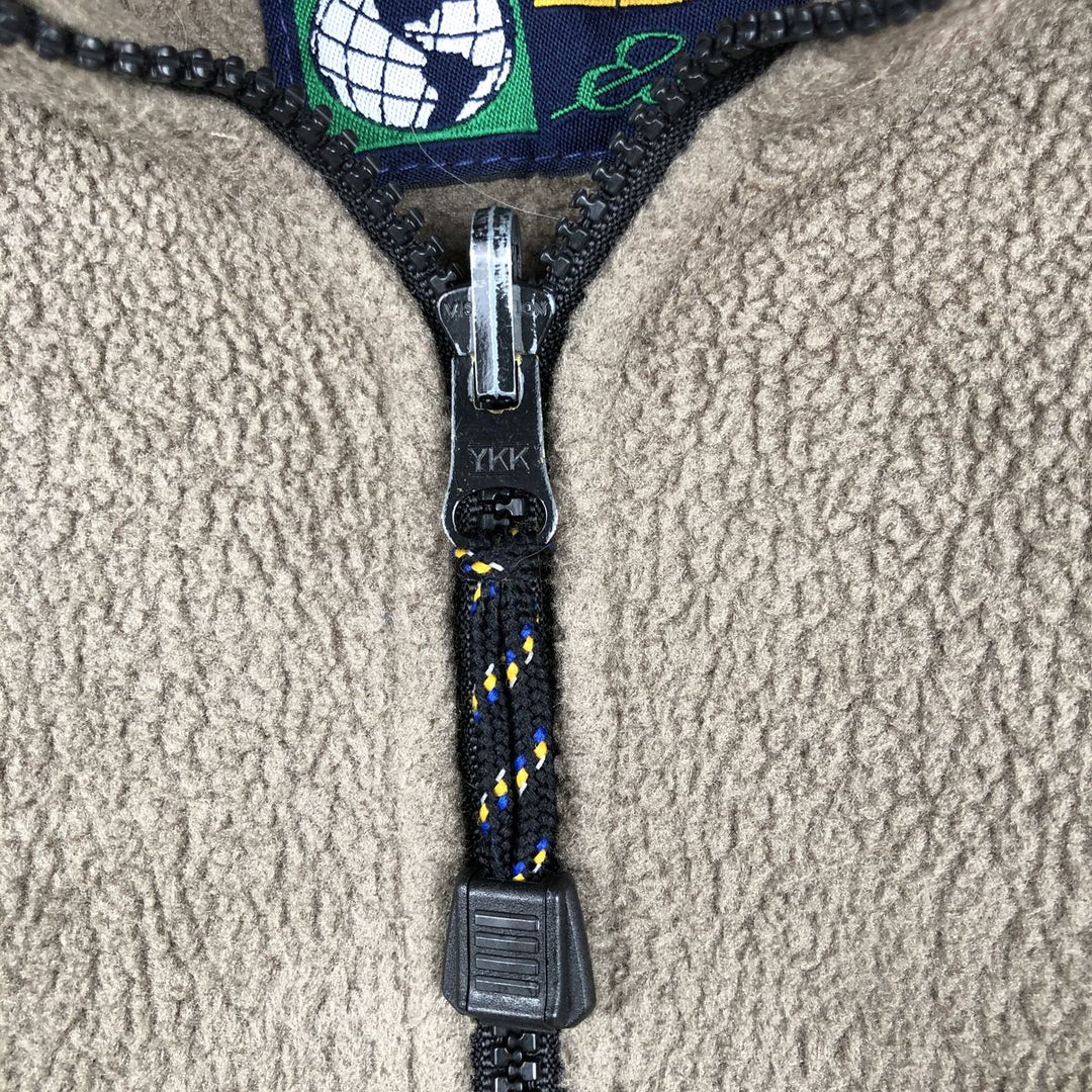 Vintage 90'S Eddie Bauer EBTEK fleece jacket, made in the USA, size L, men's polyester Beige type Vintage Second Hand