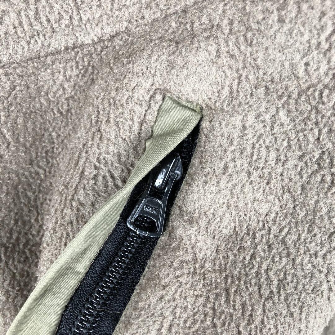 Vintage 90'S Eddie Bauer EBTEK fleece jacket, made in the USA, size L, men's polyester Beige type Vintage Second Hand