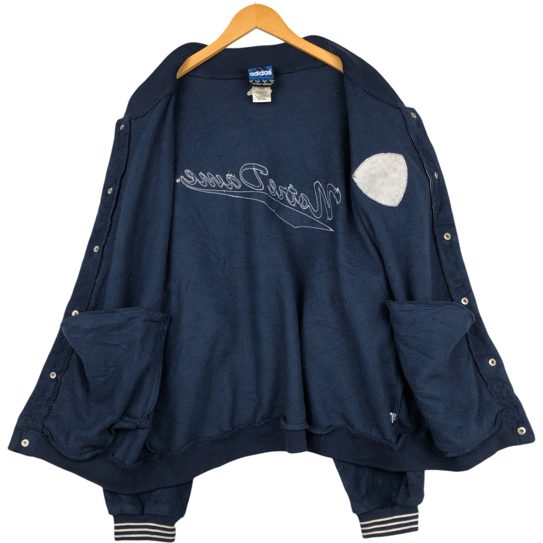 Adidas Team Notre Dame University Fleece Jacket, Men's Size L polyester navy blue type Vintage Second Hand