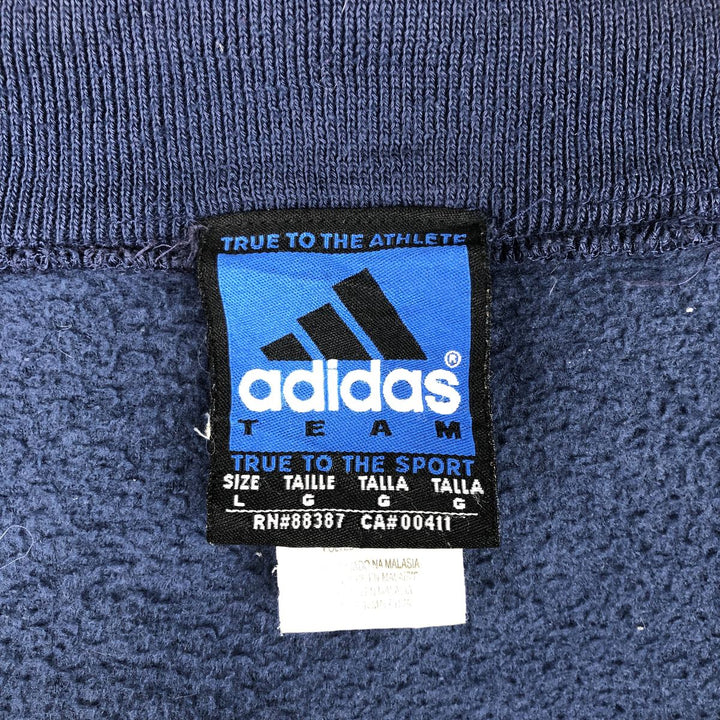 Adidas Team Notre Dame University Fleece Jacket, Men's Size L polyester navy blue type Vintage Second Hand