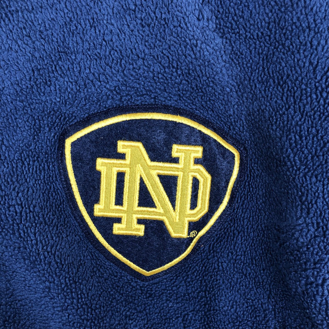 Adidas Team Notre Dame University Fleece Jacket, Men's Size L polyester navy blue type Vintage Second Hand