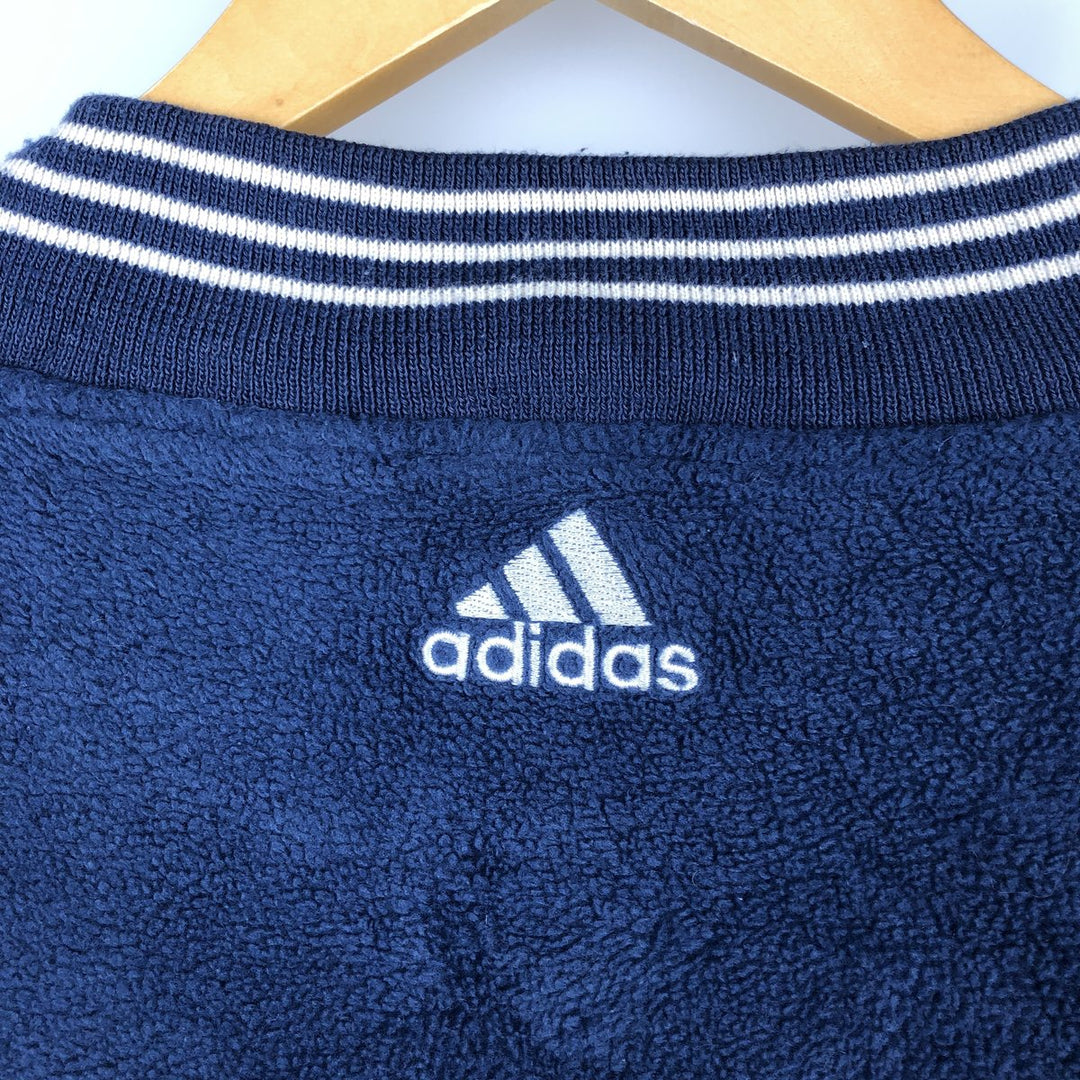 Adidas Team Notre Dame University Fleece Jacket, Men's Size L polyester navy blue type Vintage Second Hand