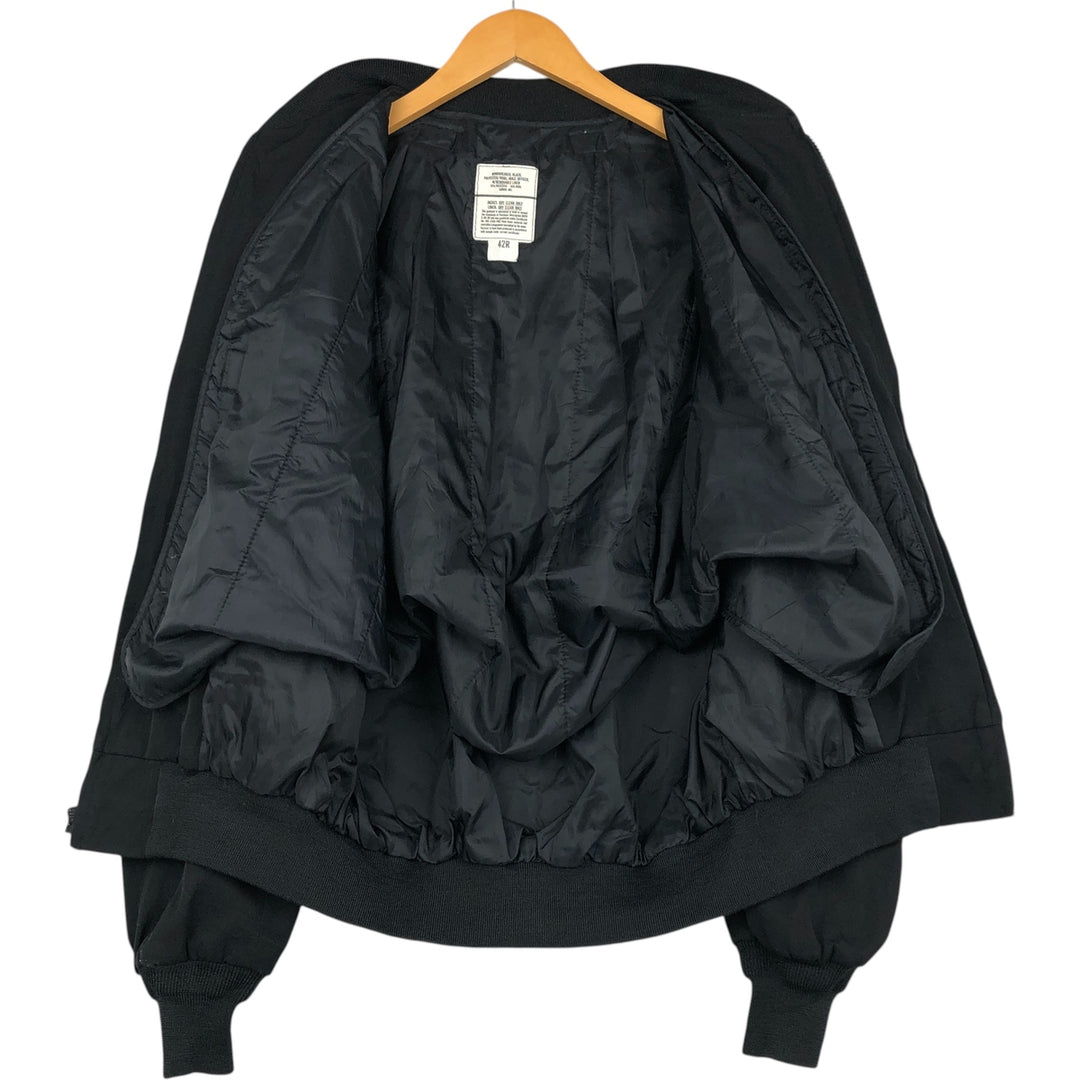 1980'S Military Officer Jacket, Size 42R, Men's L polyester black type Vintage Second Hand