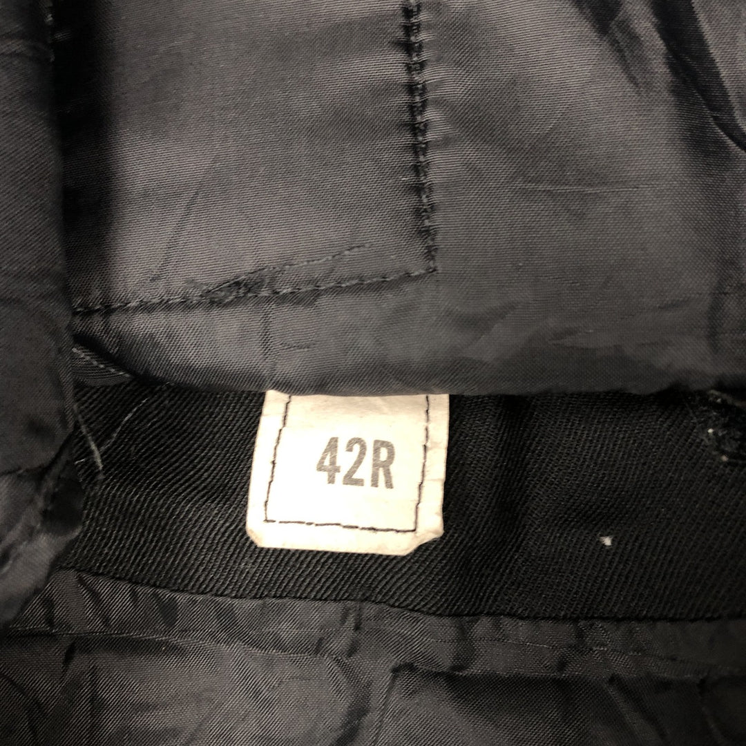 1980'S Military Officer Jacket, Size 42R, Men's L polyester black type Vintage Second Hand