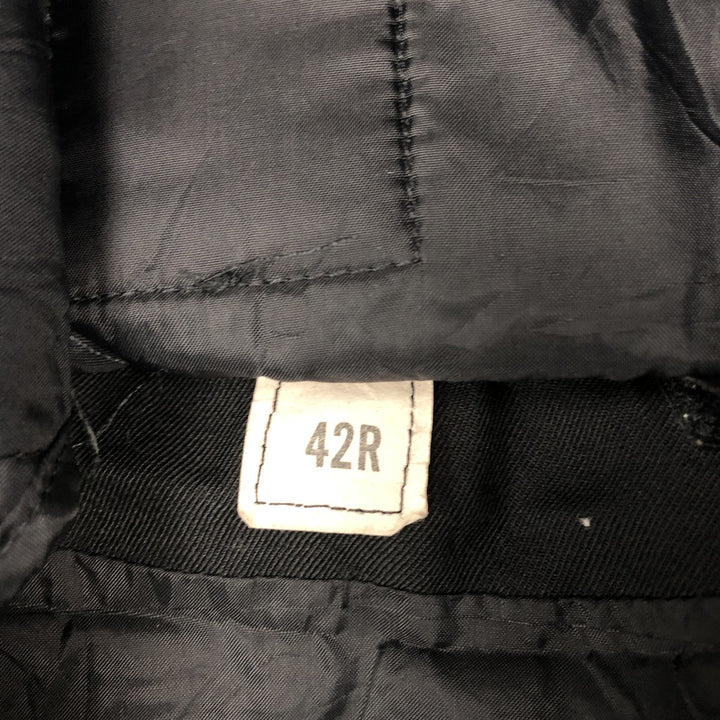 1980'S Military Officer Jacket, Size 42R, Men's L polyester black type Vintage Second Hand
