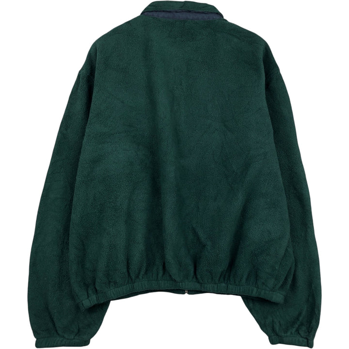 90s-00'S Ralph Lauren POLO GOLF Swing Top Fleece Jacket, Men's Size XL polyester Green type dark green Vintage Second Hand