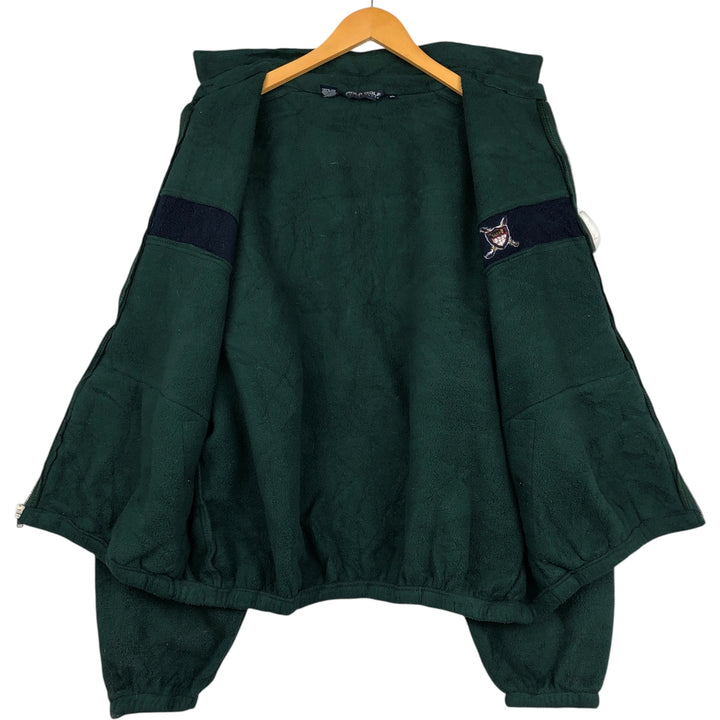 90s-00'S Ralph Lauren POLO GOLF Swing Top Fleece Jacket, Men's Size XL polyester Green type dark green Vintage Second Hand