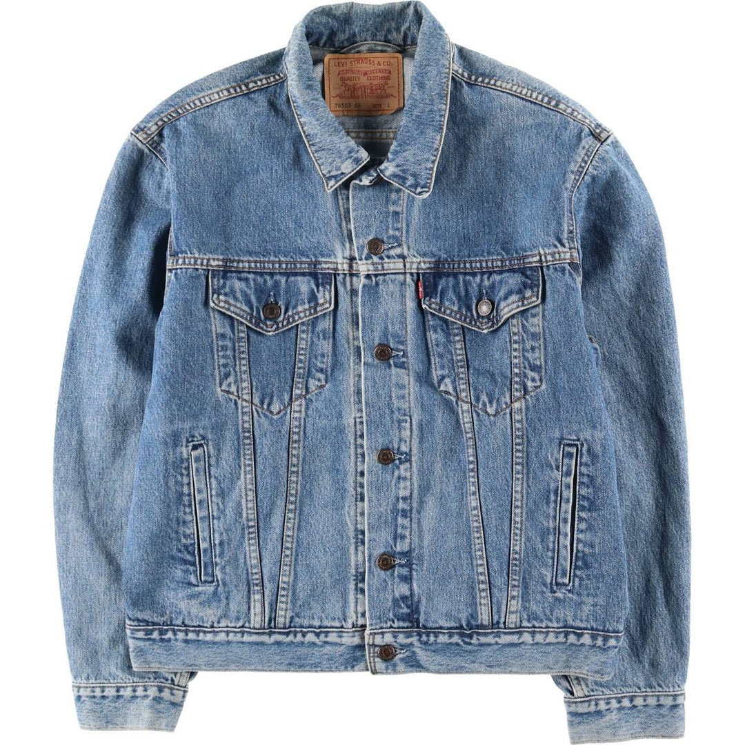90'S Levi's 70503-0216 denim jacket, denim jacket, men's size L, vintage cotton blue type Vintage Second Hand