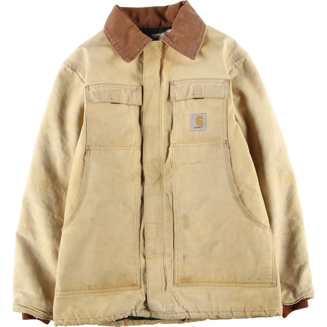 Carhartt Traditional Padded Duck Work Jacket, Men's Size L unclear Beige type Vintage Second Hand