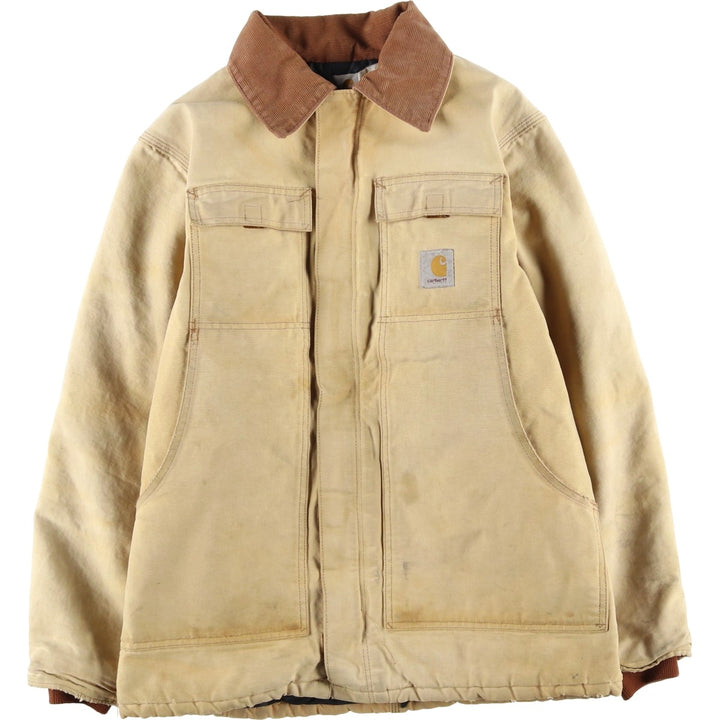 Carhartt Traditional Padded Duck Work Jacket, Men's Size L unclear Beige type Vintage Second Hand