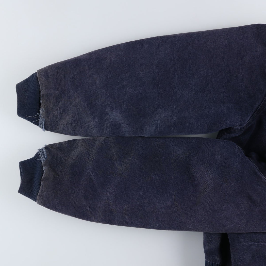 00'S Carhartt Active Jacket Duck Full Zip Parka Men's L size cotton navy blue type Vintage Second Hand