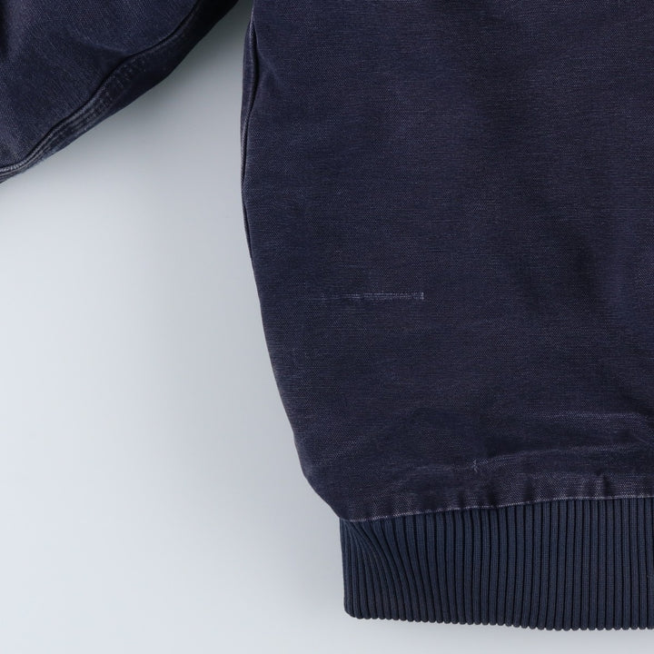 00'S Carhartt Active Jacket Duck Full Zip Parka Men's L size cotton navy blue type Vintage Second Hand