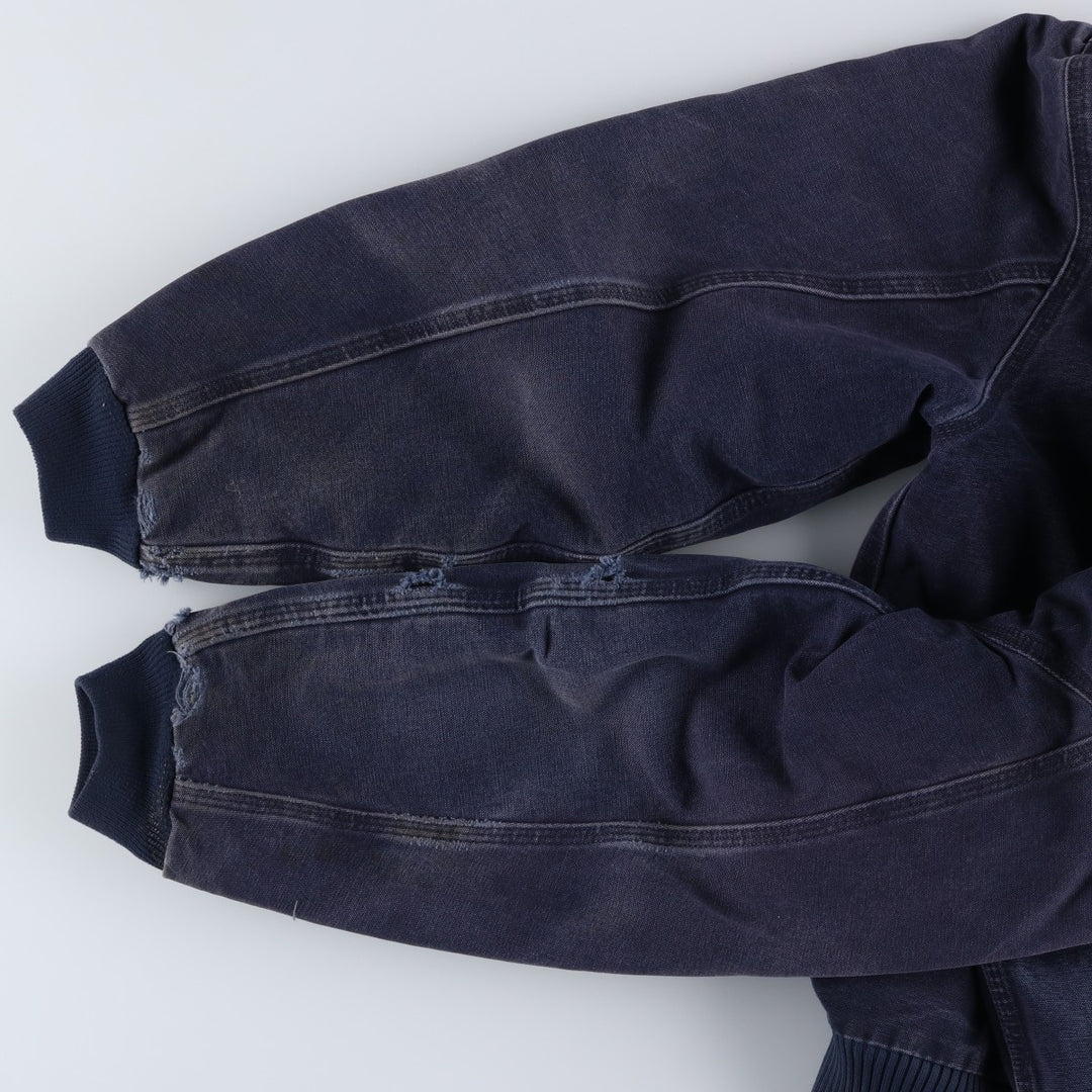 00'S Carhartt Active Jacket Duck Full Zip Parka Men's L size cotton navy blue type Vintage Second Hand