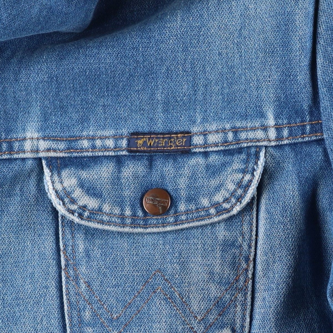 Vintage 80s-90'S Wrangler denim jacket, made in the USA, size L, men's unclear blue type Vintage Second Hand