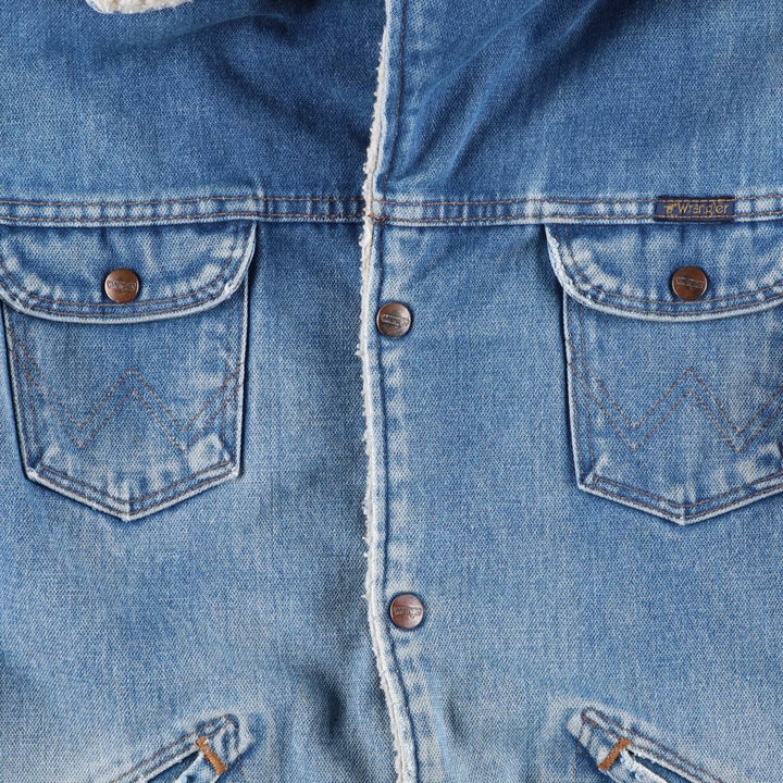Vintage 80s-90'S Wrangler denim jacket, made in the USA, size L, men's unclear blue type Vintage Second Hand