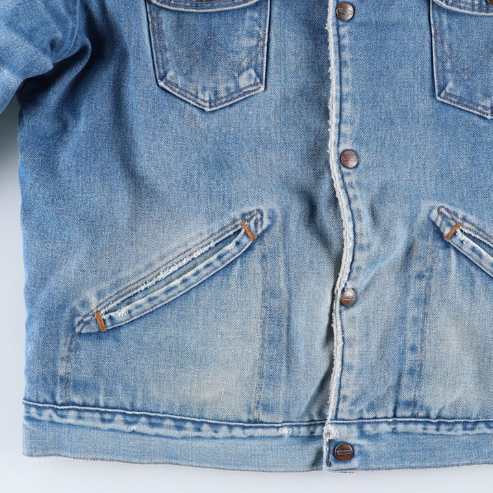 Vintage 80s-90'S Wrangler denim jacket, made in the USA, size L, men's unclear blue type Vintage Second Hand
