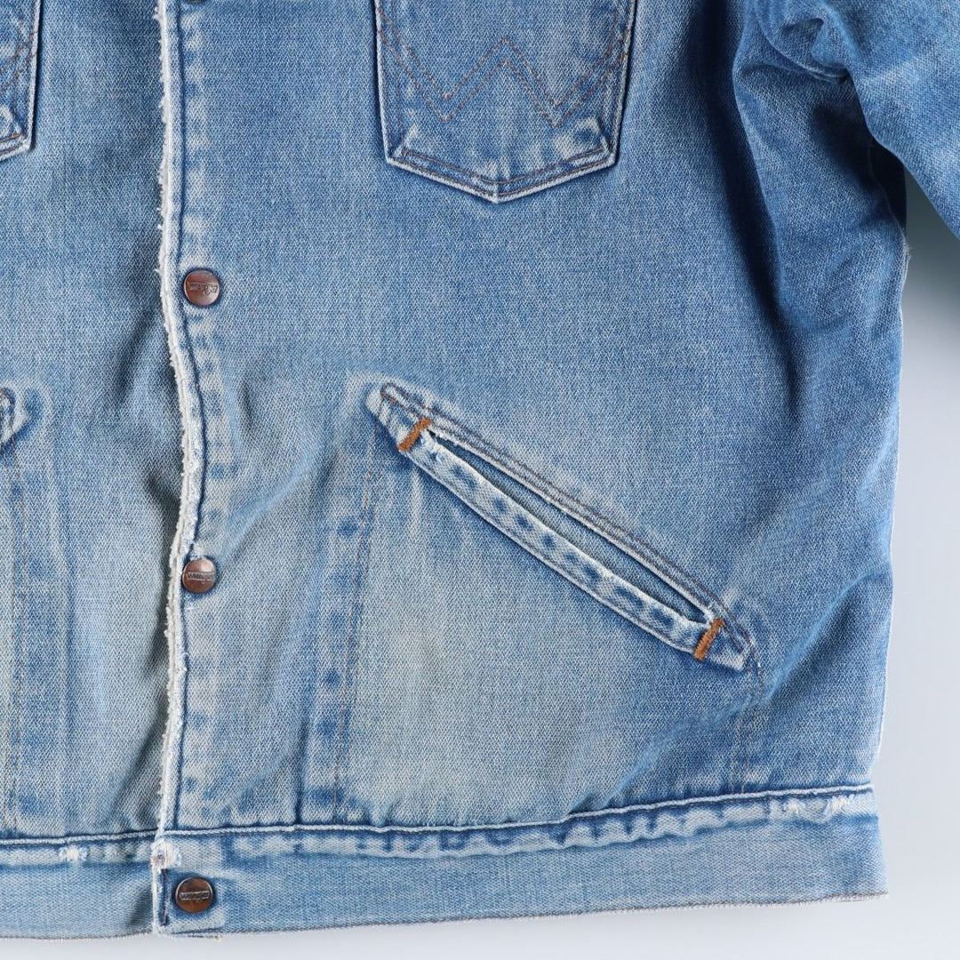 Vintage 80s-90'S Wrangler denim jacket, made in the USA, size L, men's unclear blue type Vintage Second Hand