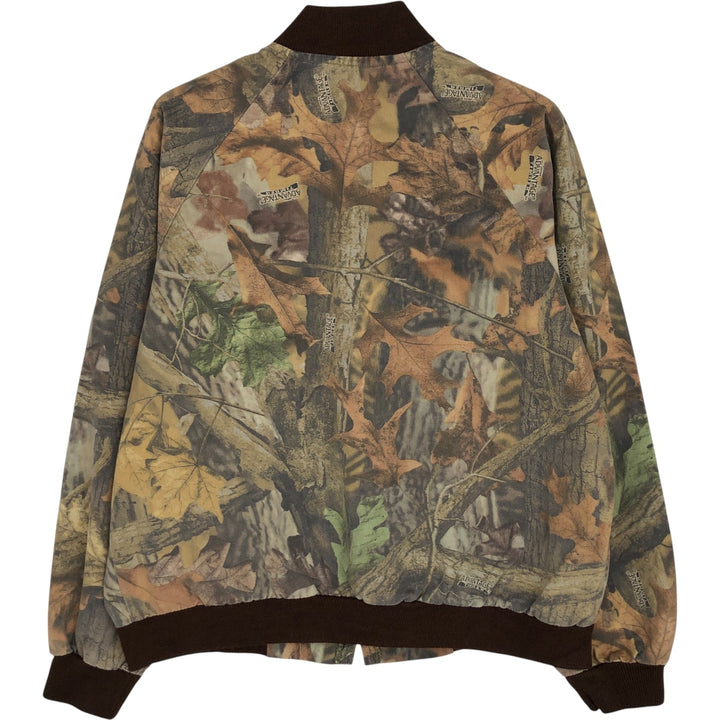 SPARTAN Camouflage Pattern Realtree Camo Polyester/Cotton Blouson, Men's Size Medium cotton brown type Vintage Second Hand