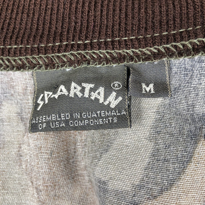 SPARTAN Camouflage Pattern Realtree Camo Polyester/Cotton Blouson, Men's Size Medium cotton brown type Vintage Second Hand