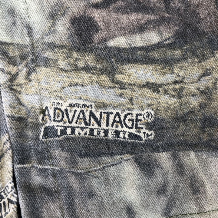 SPARTAN Camouflage Pattern Realtree Camo Polyester/Cotton Blouson, Men's Size Medium cotton brown type Vintage Second Hand