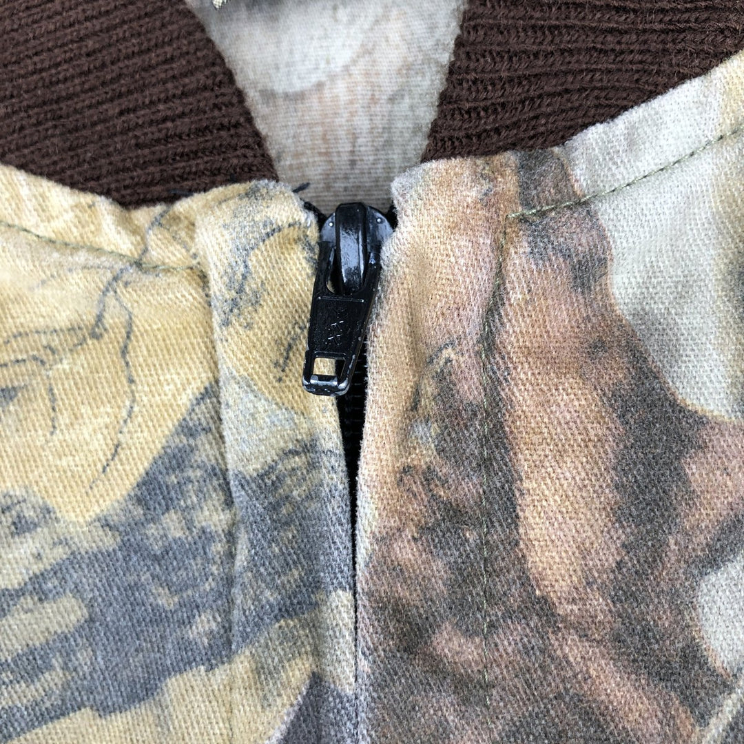 SPARTAN Camouflage Pattern Realtree Camo Polyester/Cotton Blouson, Men's Size Medium cotton brown type Vintage Second Hand