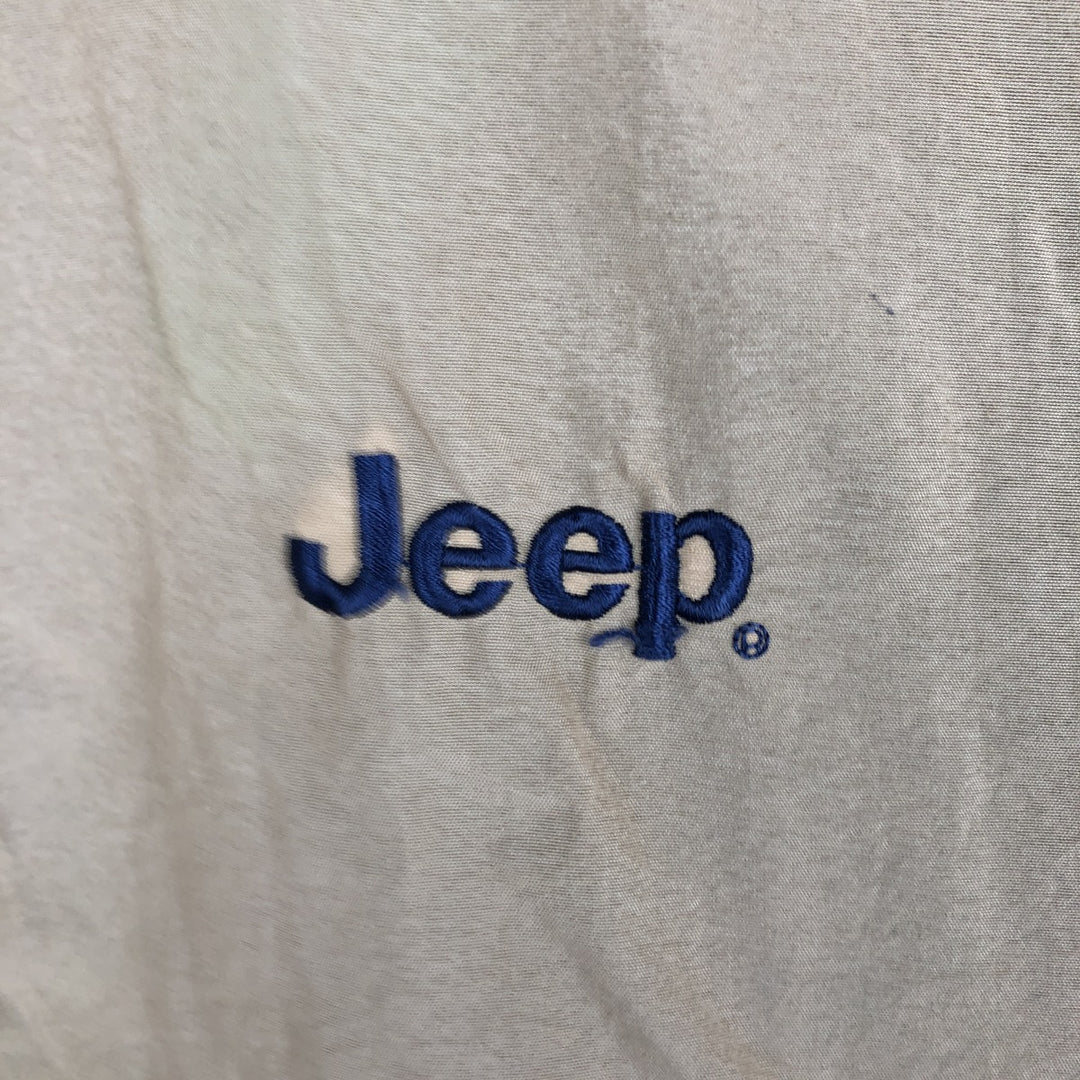 DESIGNS UNLIMITED JEEP Reversible Blouson, Made in USA, Men's Size L Nylon navy blue type Vintage Second Hand