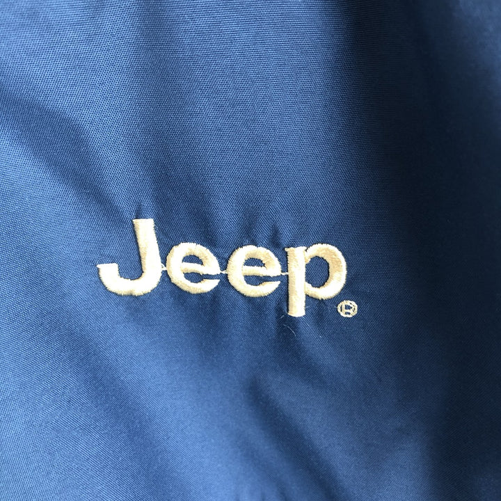 DESIGNS UNLIMITED JEEP Reversible Blouson, Made in USA, Men's Size L Nylon navy blue type Vintage Second Hand