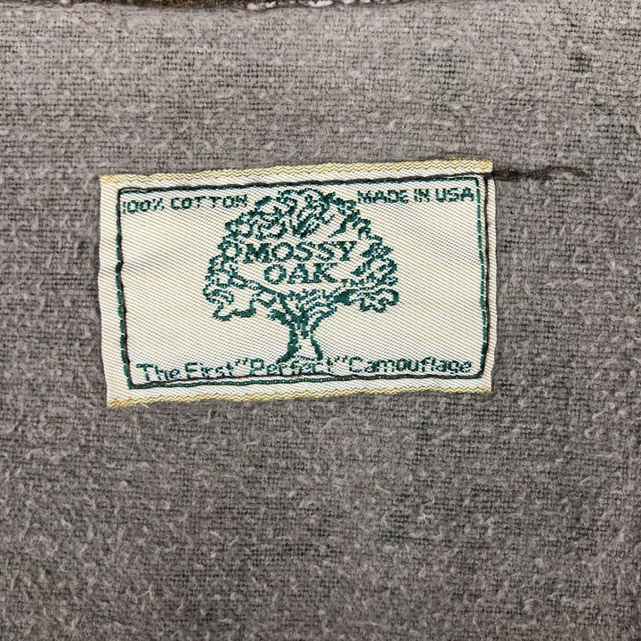 Vintage 80s-90'S Mossy Oak Camouflage Pattern Realtree Camo Cotton Blouson, Made in USA, Men's Size L cotton brown type Vintage Second Hand