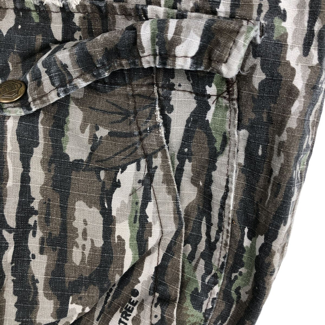 Vintage 90'S SPORTS AFIEID Camouflage Pattern Realtree Camo Ripstop Cotton Blouson, Made in USA, Men's Size L cotton Khaki type Vintage Second Hand