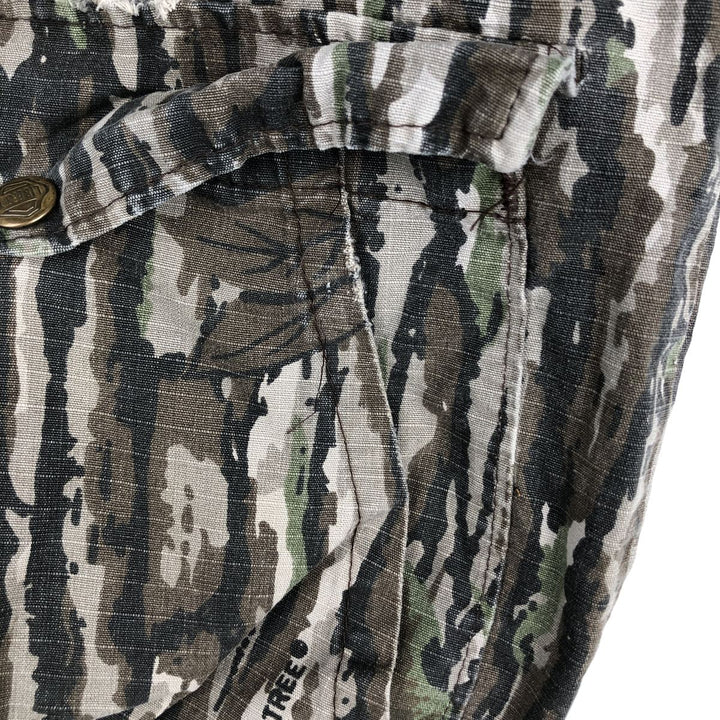 Vintage 90'S SPORTS AFIEID Camouflage Pattern Realtree Camo Ripstop Cotton Blouson, Made in USA, Men's Size L cotton Khaki type Vintage Second Hand