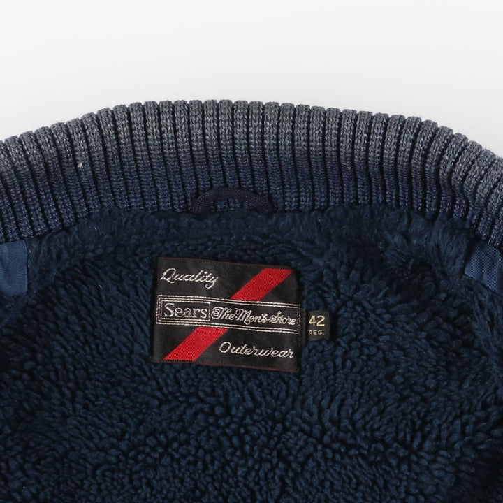 70s-80'S Sears The Men's Store Padded Pharaoh Jacket, Men's Size L unclear navy blue type Vintage Second Hand