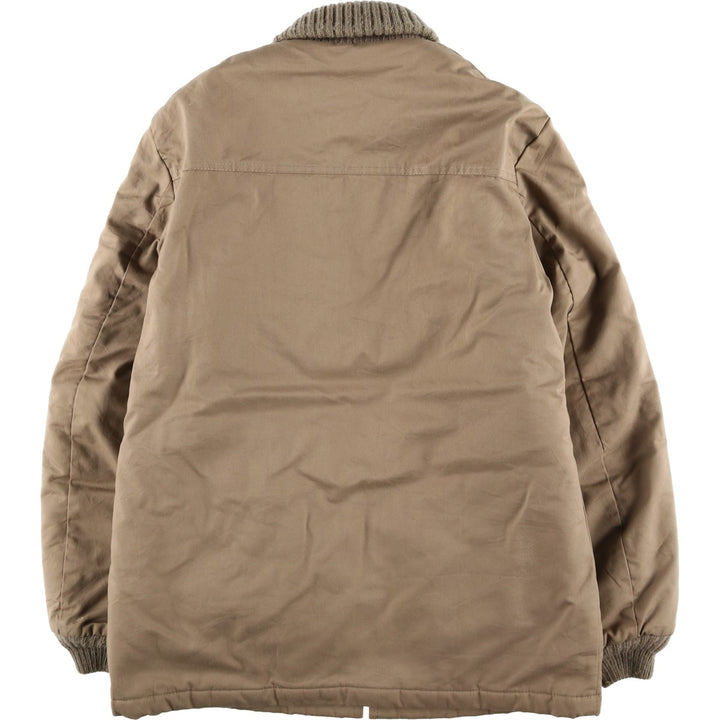 Vintage 70s-80'S Sears Outerwear Padded Pharaoh Jacket, Men's Size Medium polyester Beige type Vintage Second Hand