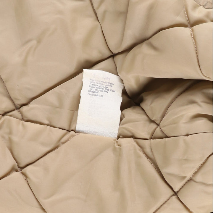 Vintage 70s-80'S Sears Outerwear Padded Pharaoh Jacket, Men's Size Medium polyester Beige type Vintage Second Hand