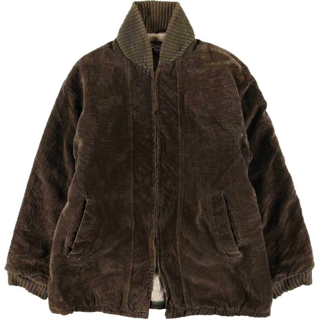 Vintage 60s-70'S OAKBROOK SPORTSWEAR Padded Corduroy Pharaoh Jacket, Men's Size XL unclear Khaki type brown Vintage Second Hand