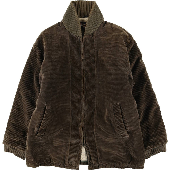 Vintage 60s-70'S OAKBROOK SPORTSWEAR Padded Corduroy Pharaoh Jacket, Men's Size XL unclear Khaki type brown Vintage Second Hand