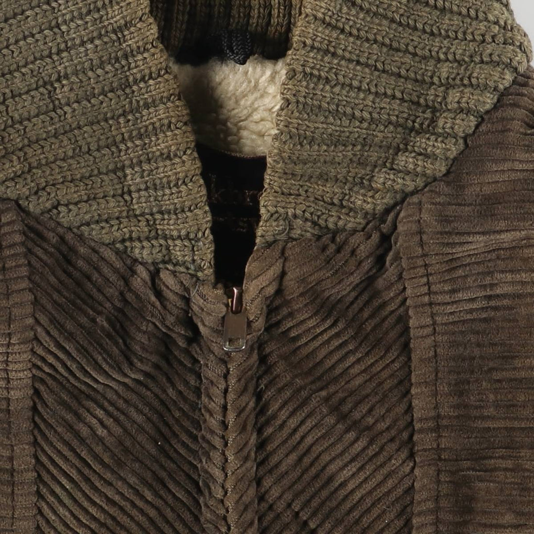 Vintage 60s-70'S OAKBROOK SPORTSWEAR Padded Corduroy Pharaoh Jacket, Men's Size XL unclear Khaki type brown Vintage Second Hand