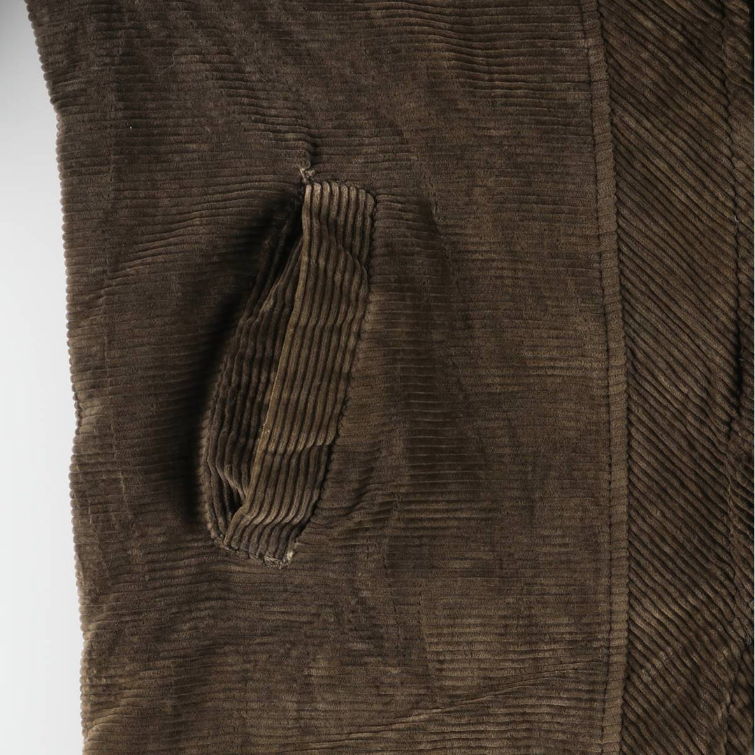 Vintage 60s-70'S OAKBROOK SPORTSWEAR Padded Corduroy Pharaoh Jacket, Men's Size XL unclear Khaki type brown Vintage Second Hand