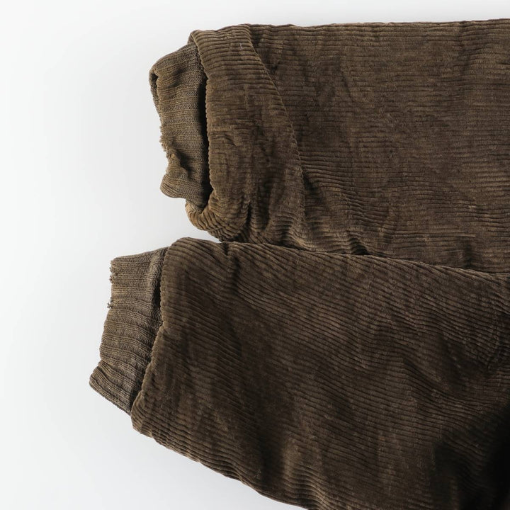 Vintage 60s-70'S OAKBROOK SPORTSWEAR Padded Corduroy Pharaoh Jacket, Men's Size XL unclear Khaki type brown Vintage Second Hand