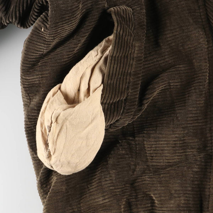 Vintage 60s-70'S OAKBROOK SPORTSWEAR Padded Corduroy Pharaoh Jacket, Men's Size XL unclear Khaki type brown Vintage Second Hand
