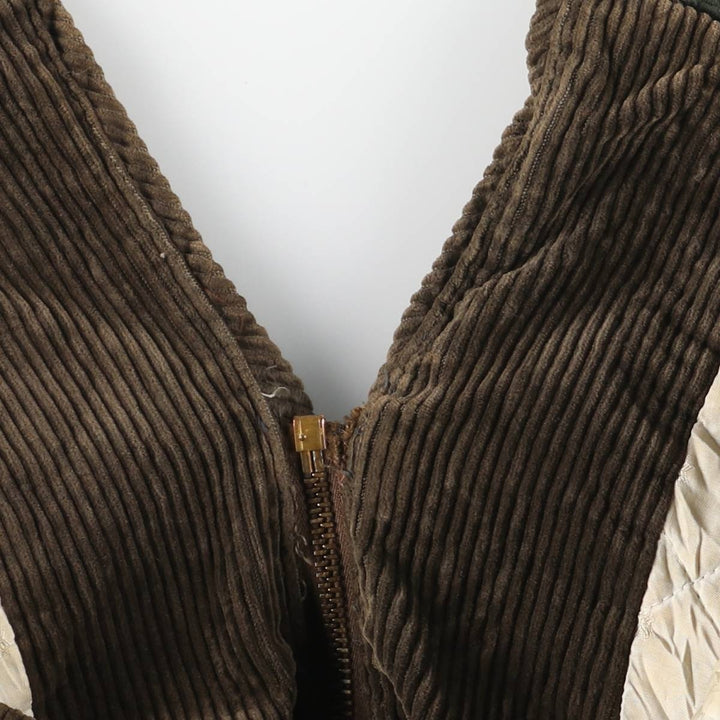 Vintage 60s-70'S OAKBROOK SPORTSWEAR Padded Corduroy Pharaoh Jacket, Men's Size XL unclear Khaki type brown Vintage Second Hand