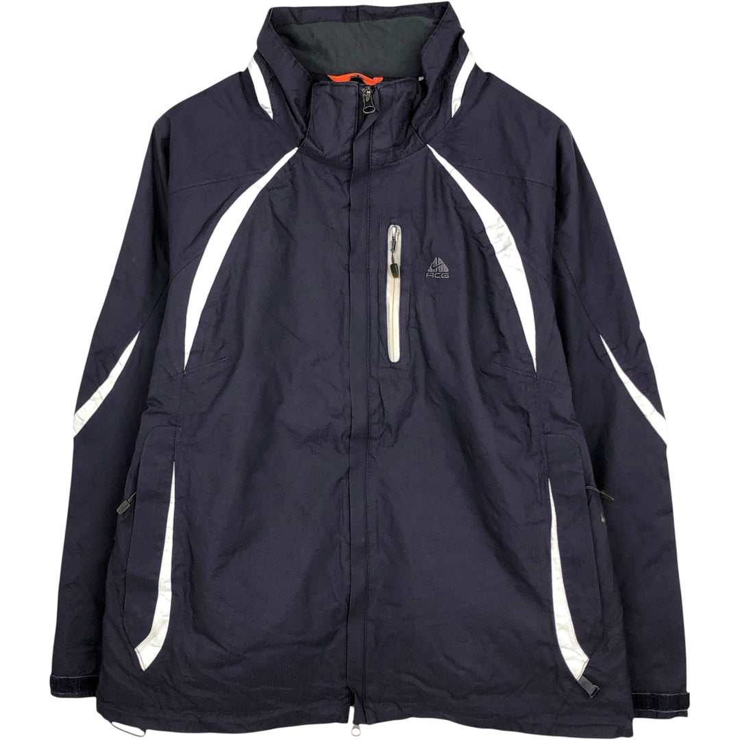 Vintage 90s-00'S Nike ACG Nylon Jacket, Men's Size L polyester navy blue type Vintage Second Hand