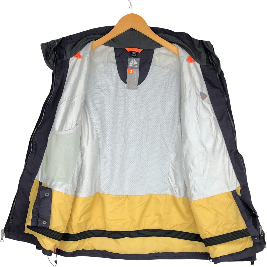 Vintage 90s-00'S Nike ACG Nylon Jacket, Men's Size L polyester navy blue type Vintage Second Hand