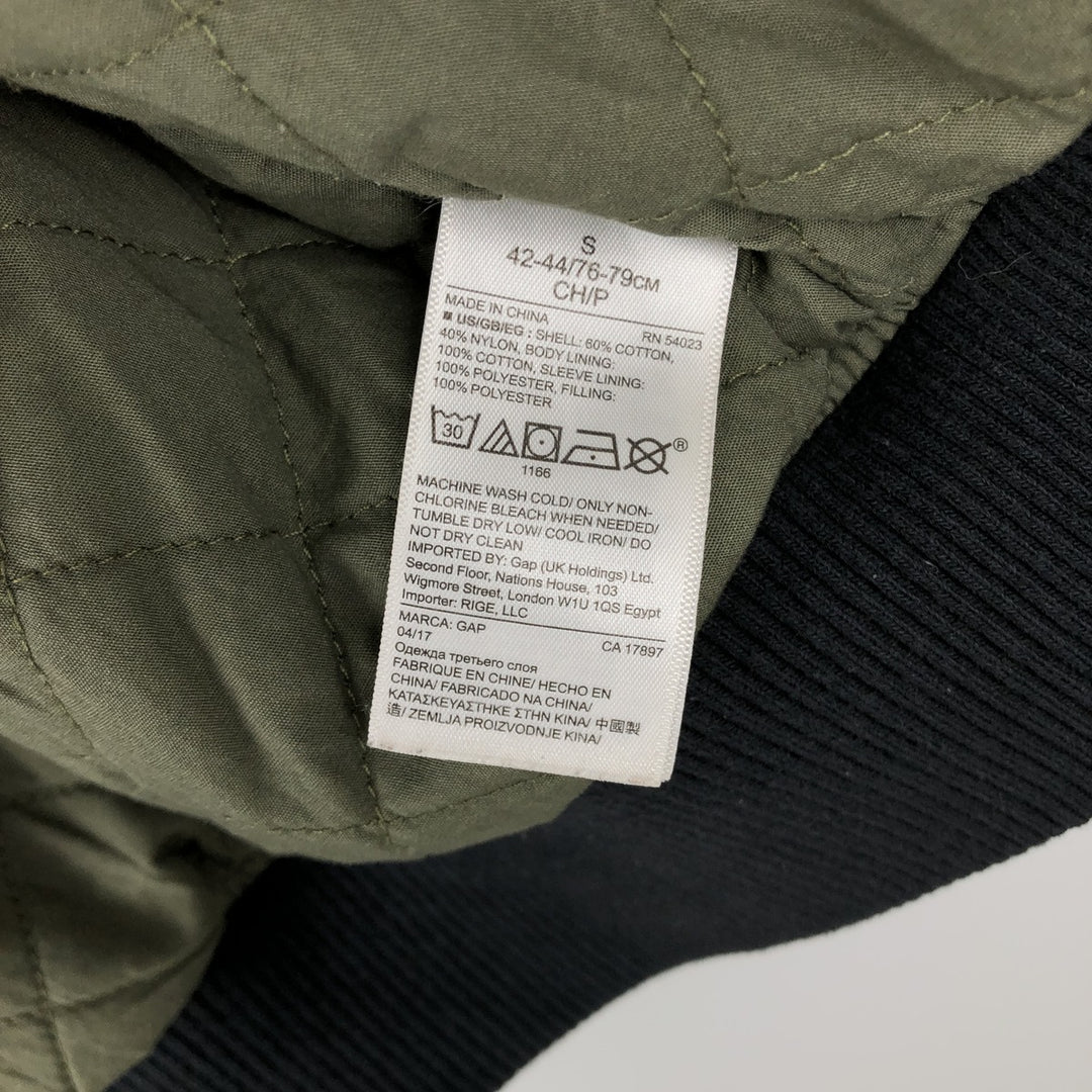 GAP Men's Padded Puffer Jacket (Size S) cotton black type Vintage Second Hand