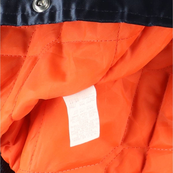 80s-90'S Chalk Line NFL Chicago Bears Padded Nylon Stadium Jacket, Made in USA, Men's Size Medium Nylon navy blue type Vintage Second Hand