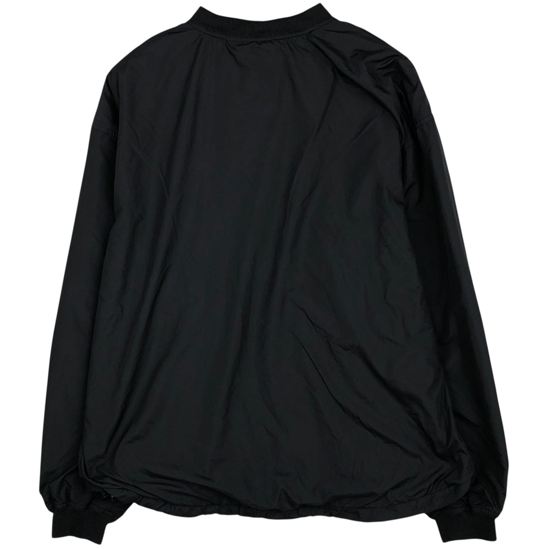 Harley-Davidson Half-Button Pullover Windbreaker, Men's Size L Polyurethane Coated Polyester black type Vintage Second Hand