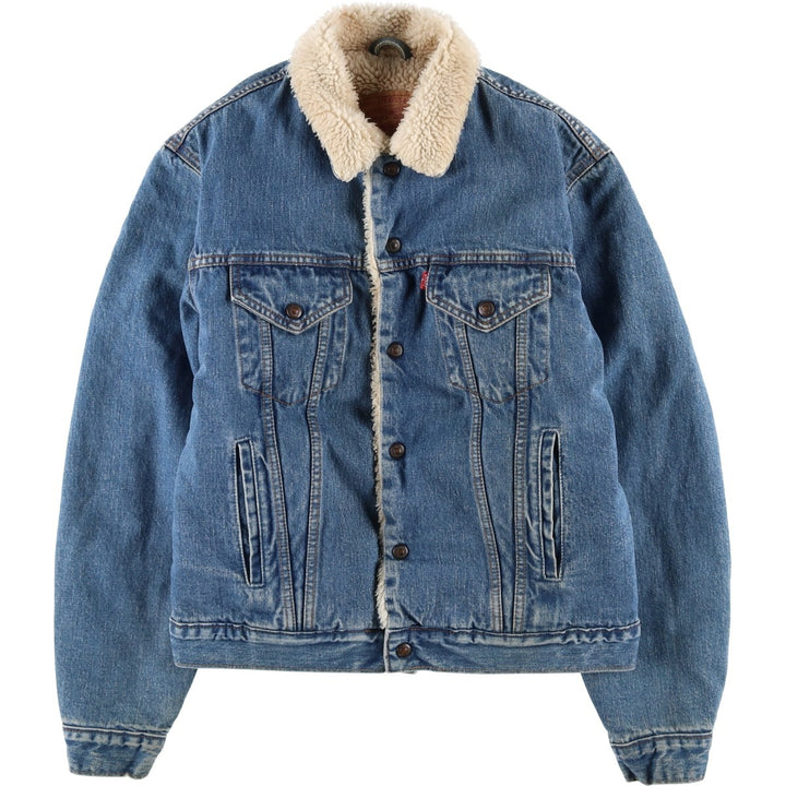 90'S Levi's 71500-0414 Denim Boa Jacket, Men's Size Medium, Vintage cotton blue type Vintage Second Hand